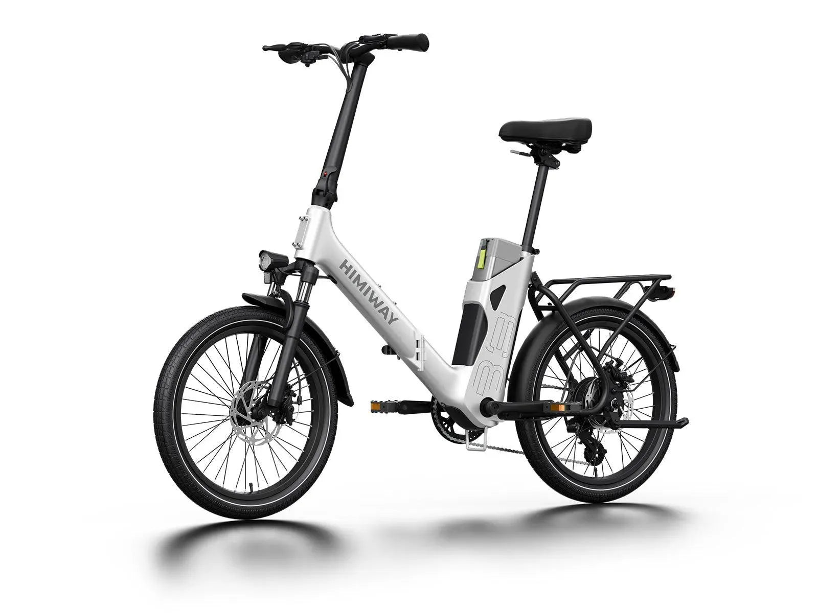 Himiway B3 Folding eBike – White – front three-quarter right view