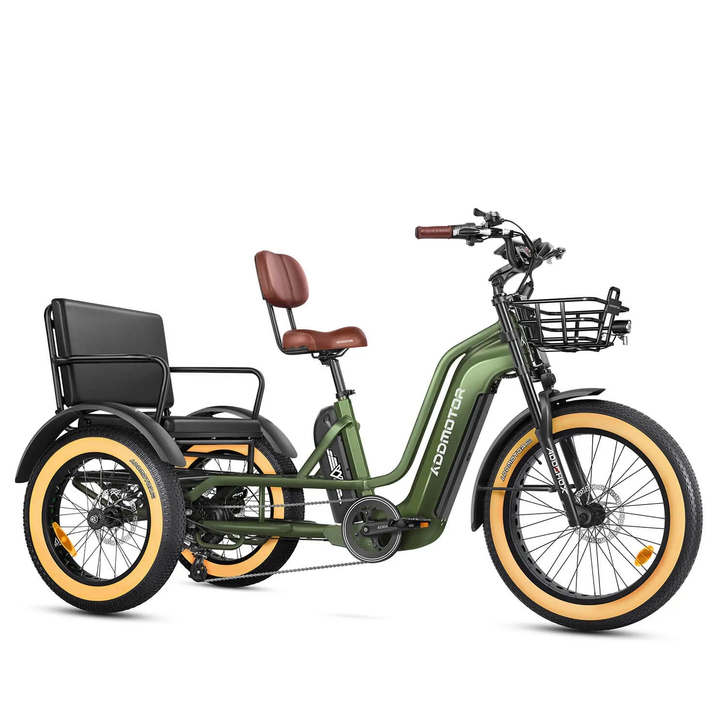 Addmotor Greattan L Passenger Electric Trike — army green