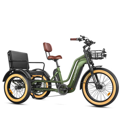 Addmotor Greattan L Passenger Electric Trike — army green