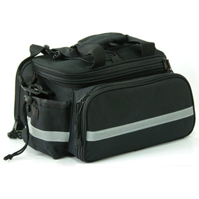 VTUVIA rack-top carrier bag with a reflective stripe