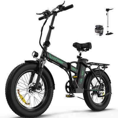 BK11M Folding Electric Bike in black green