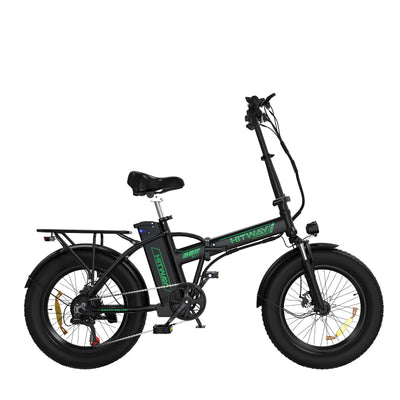 BK11M Folding Electric Bike in black green