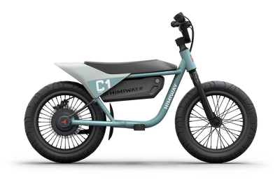 Himiway C1 Kids eBike in Bluish Gray – front three-quarter left view
