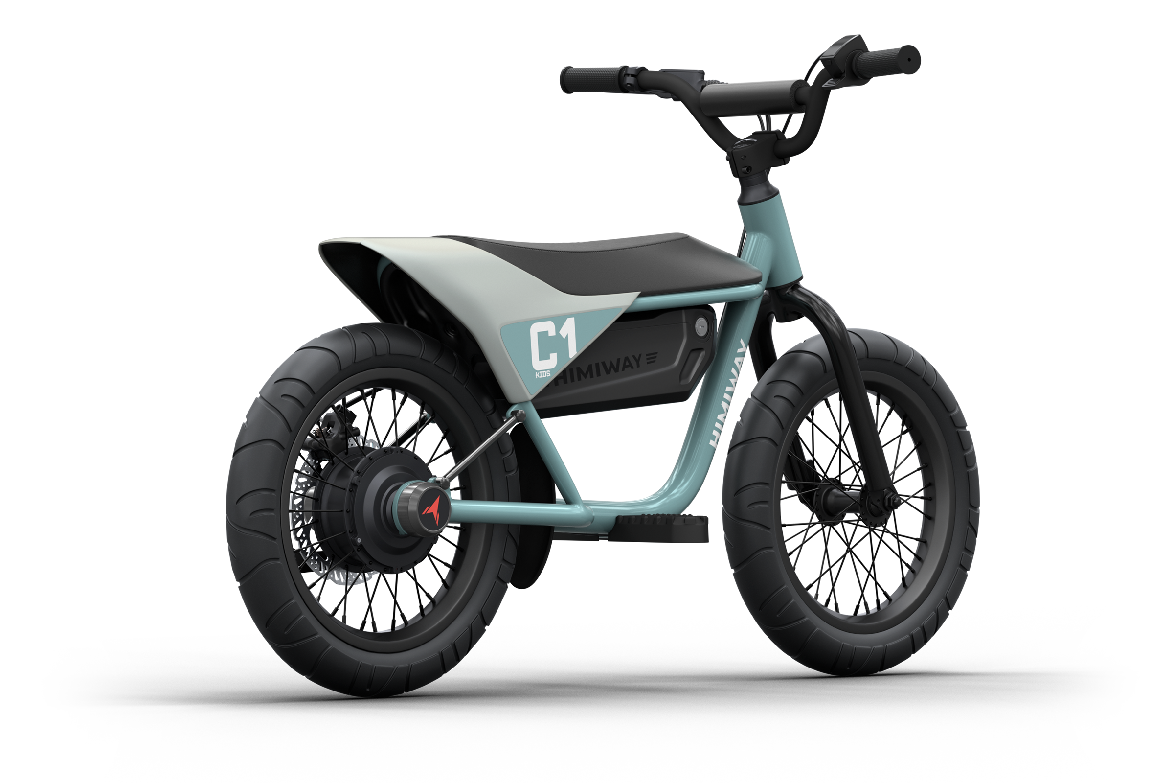 Himiway C1 Kids eBike in Bluish Gray – front three-quarter right view