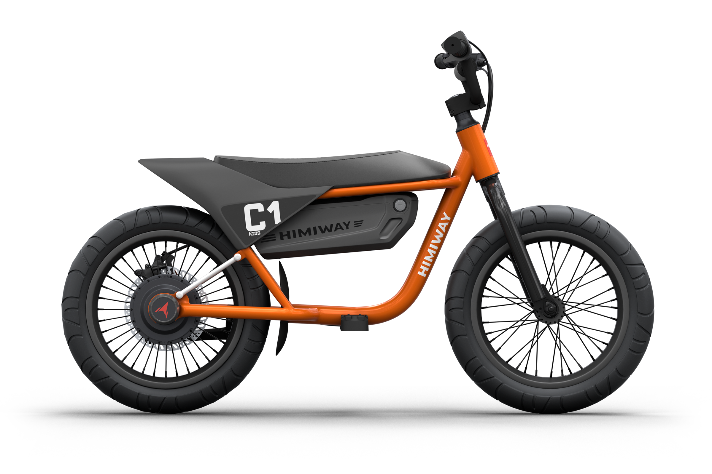 Himiway C1 Kids eBike in Coral – front three-quarter left view