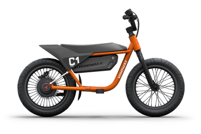 Himiway C1 Kids eBike in Coral – front three-quarter left view