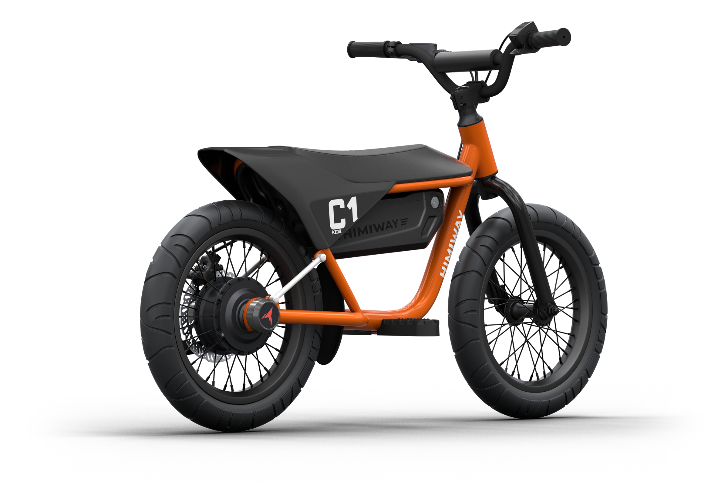 Himiway C1 Kids eBike in Coral – front three-quarter right view