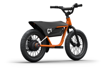 Himiway C1 Kids eBike in Coral – front three-quarter right view