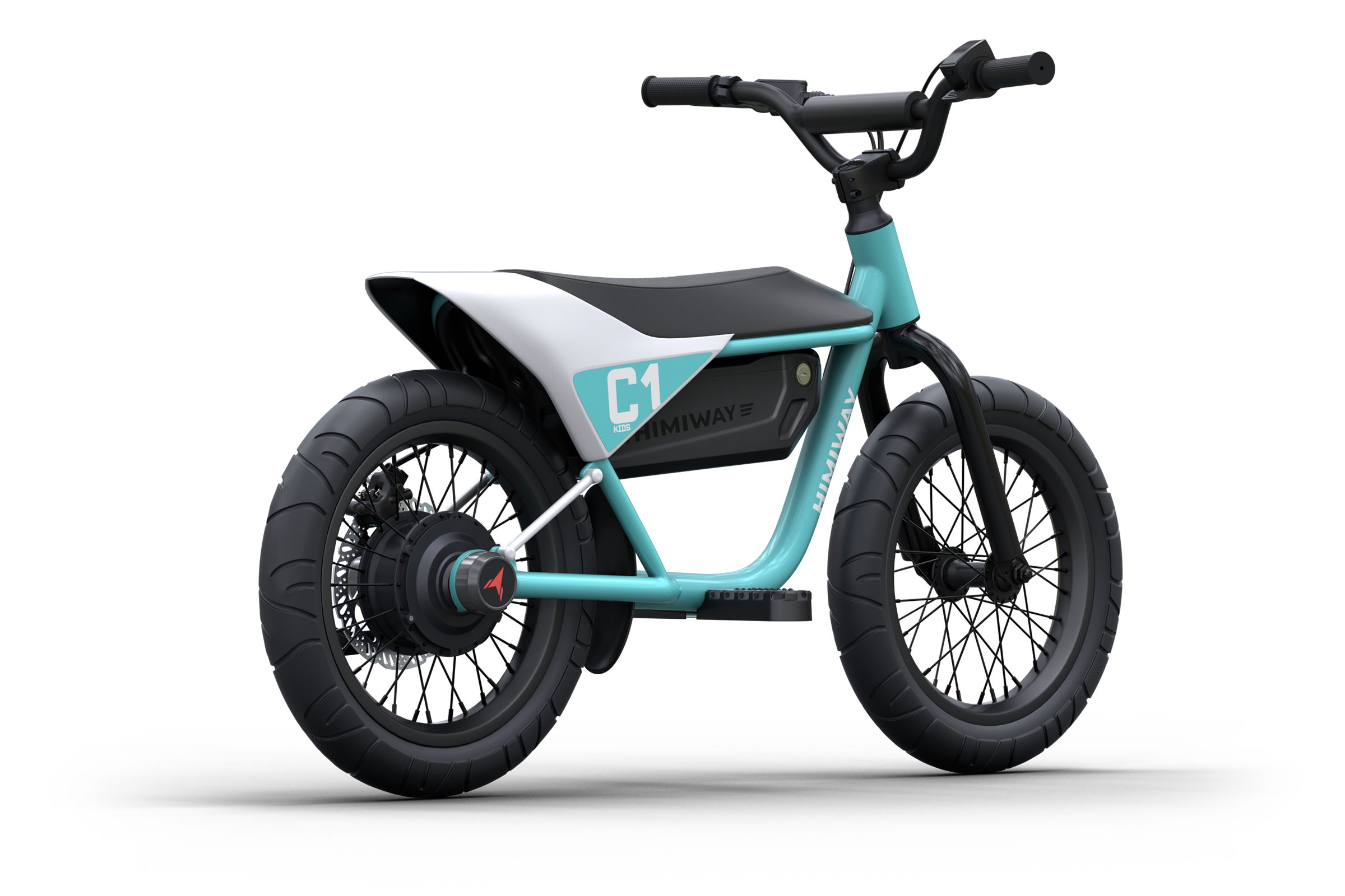 Himiway C1 Kids eBike in Cyan – detail view
