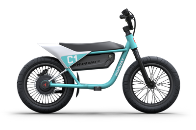 Himiway C1 Kids eBike in Cyan – front three-quarter left view
