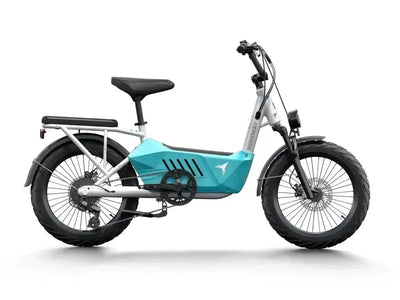 Himiway C3 Cargo eBike in Ocean Blue – front three-quarter left view