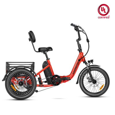 Addmotor Citytri E-310 Folding Electric Trike — candy red