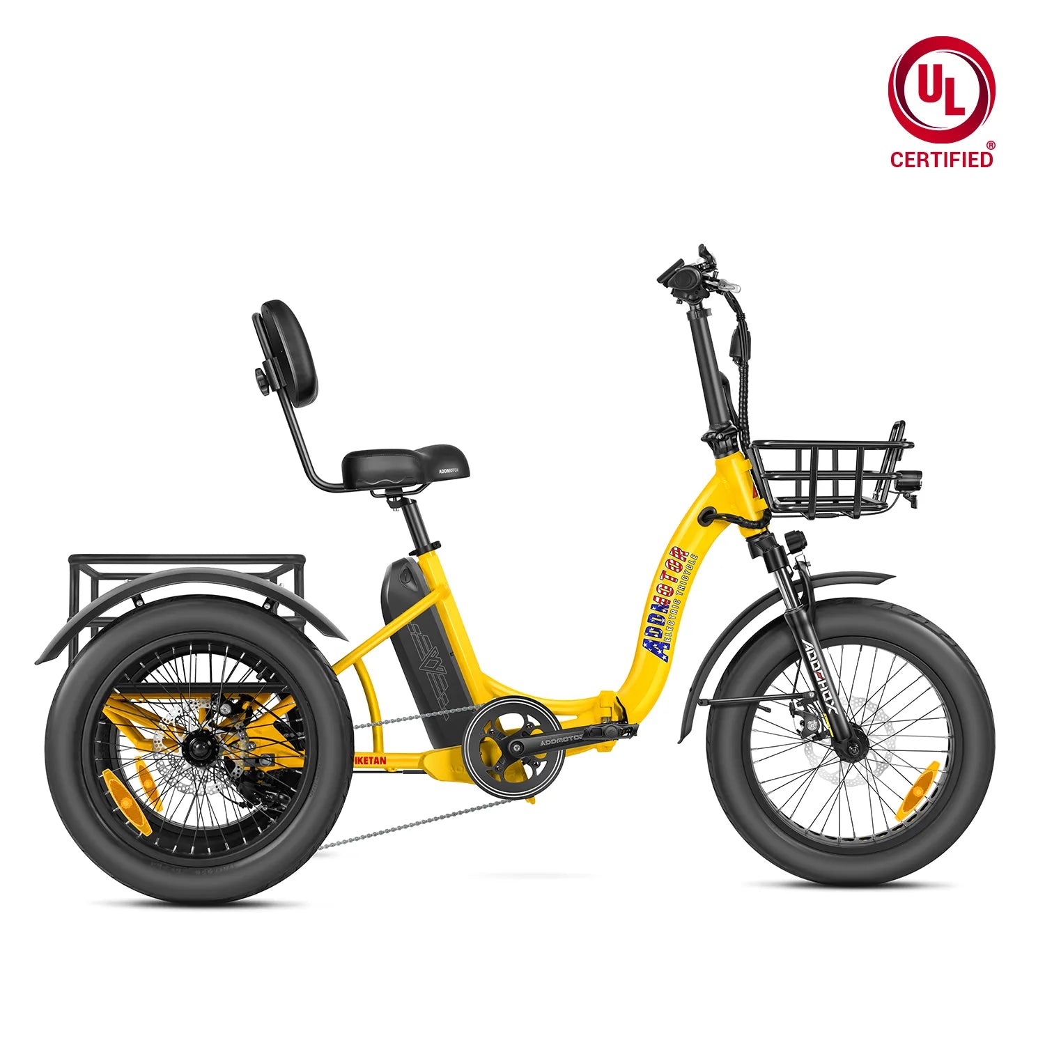 Addmotor Triketan M-330F Folding eTrike — yellow
