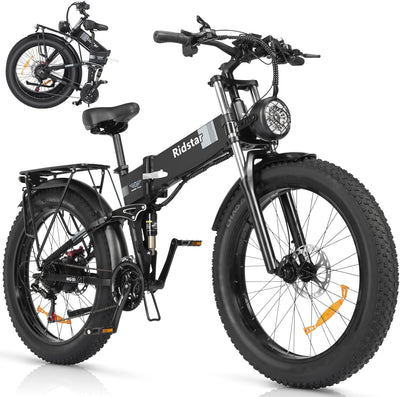 Ridstar® DC26 2000W Folding Fat Tire Mountain Electric Bike