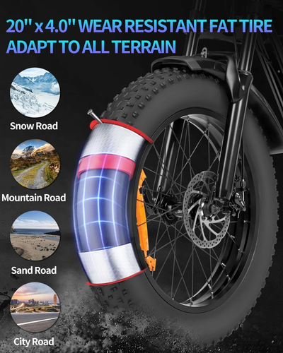 Ridstar® Q20 Lite 1000W Fat Tire Electric Motorcycles