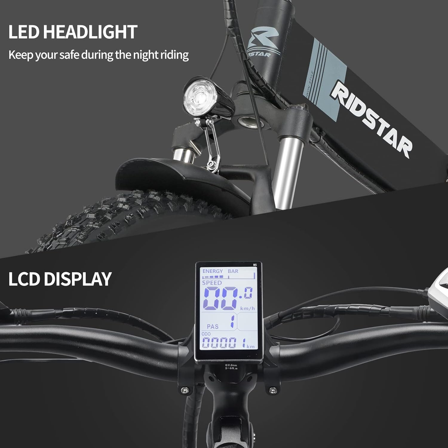 Ridstar® H20 1000W Electric Mountain Bike