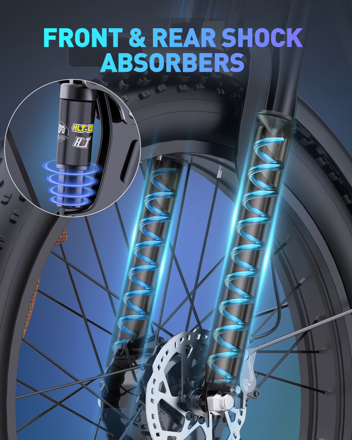 Ridstar® E Bike E26Pro Fat Tire Mountain Electric Bike