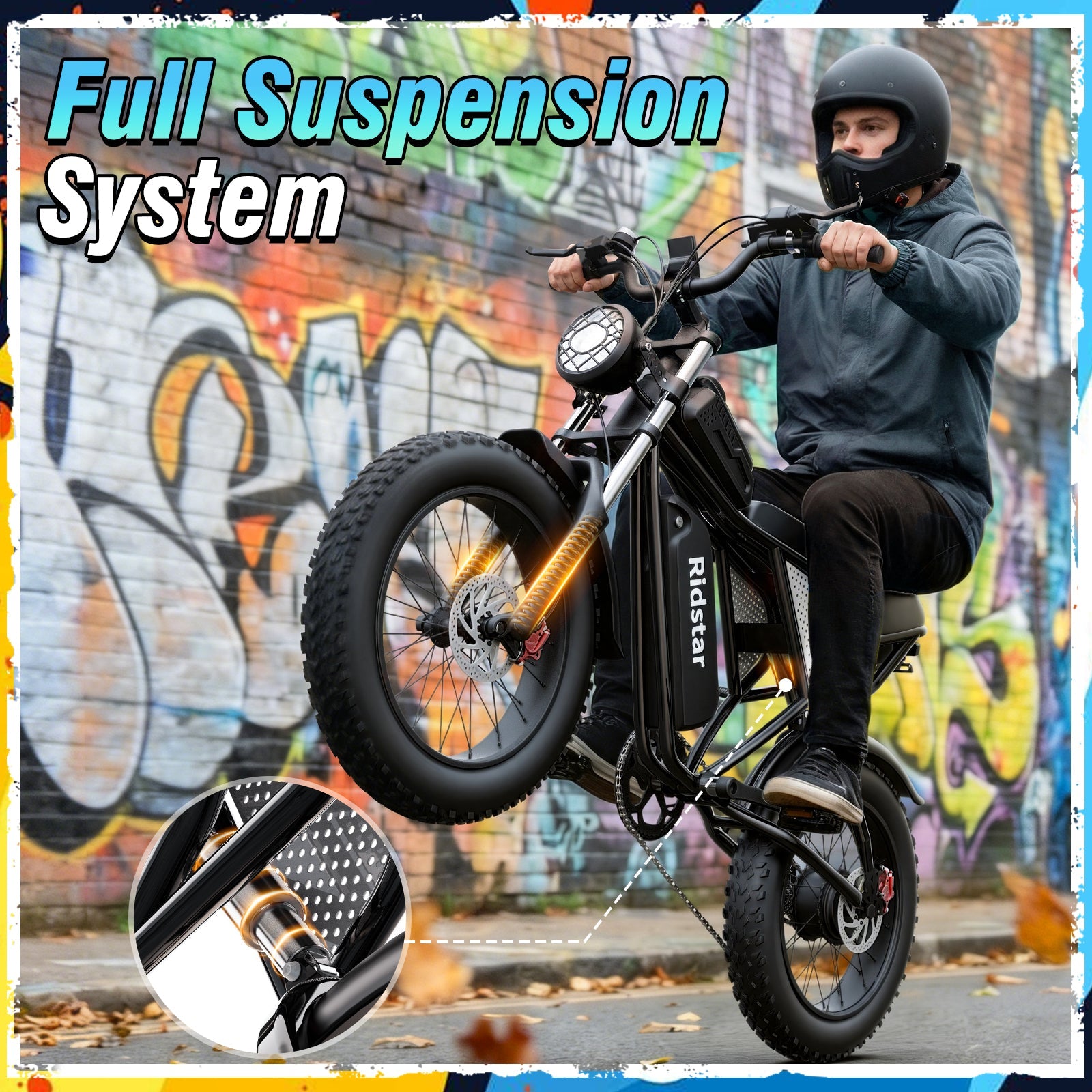 Ridstar® Q30 2000W 48V 25AH Fat Tire Ebike