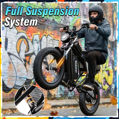 Ridstar® Q30 2000W 48V 25AH Fat Tire Ebike