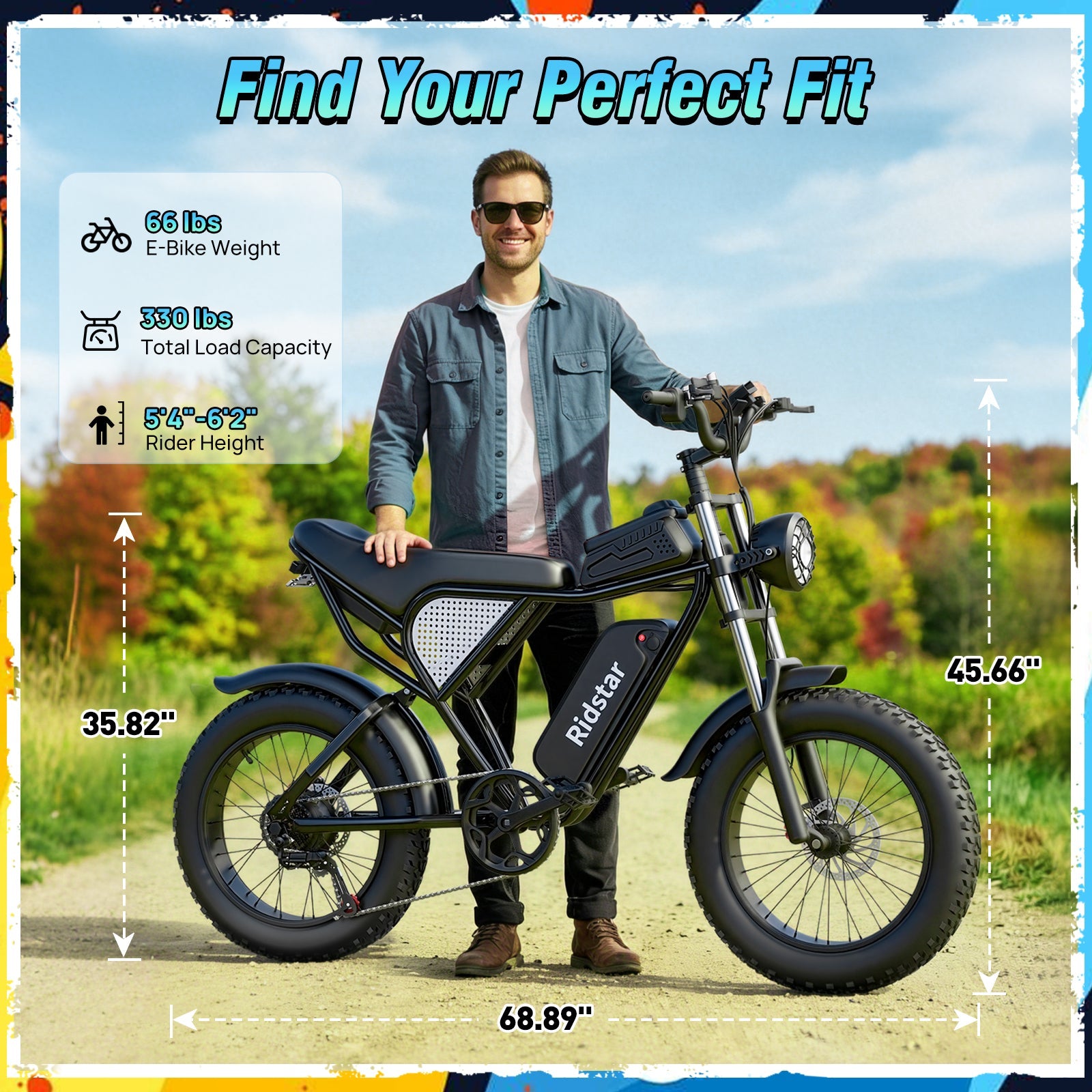 Ridstar® Q30 2000W 48V 20AH Fat Tire Ebike