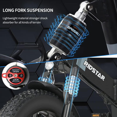 Ridstar® H20 1000W Electric Mountain Bike