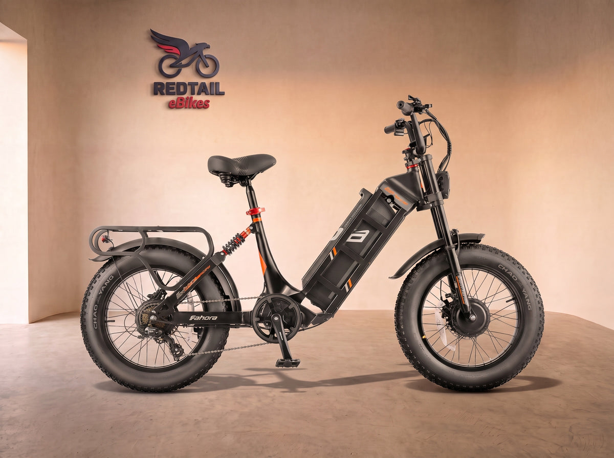 Eahora Juliet III AWD Electric Bike, side profile in the Redtail eBikes studio