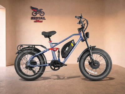 Eahora Terra II Dual-Motor Step-Through Electric Bike, side profile in the Redtail eBikes studio