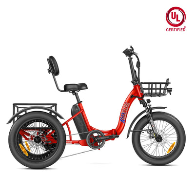 Addmotor Triketan M-330F Folding eTrike — candy red