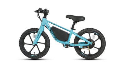 Eunorau EKIDS16 Electric Balance Bike (16") – Aquamarine – front three-quarter left view