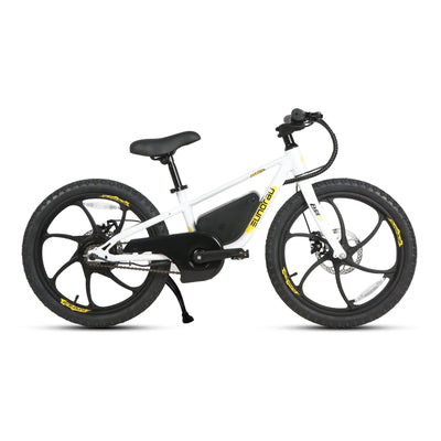 Eunorau EKIDS20 Kids Electric Bike (20") – Cloud White – front three-quarter right view