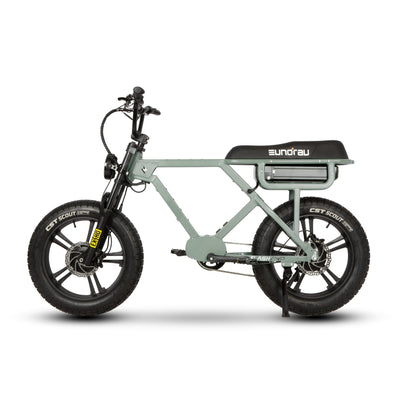 Eunorau FLASH AWD 1.0 Dual-Motor Moto eBike – Lunar Dust – front three-quarter left view
