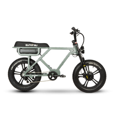 Eunorau FLASH AWD 1.0 Dual-Motor Moto eBike – Lunar Dust – front three-quarter right view