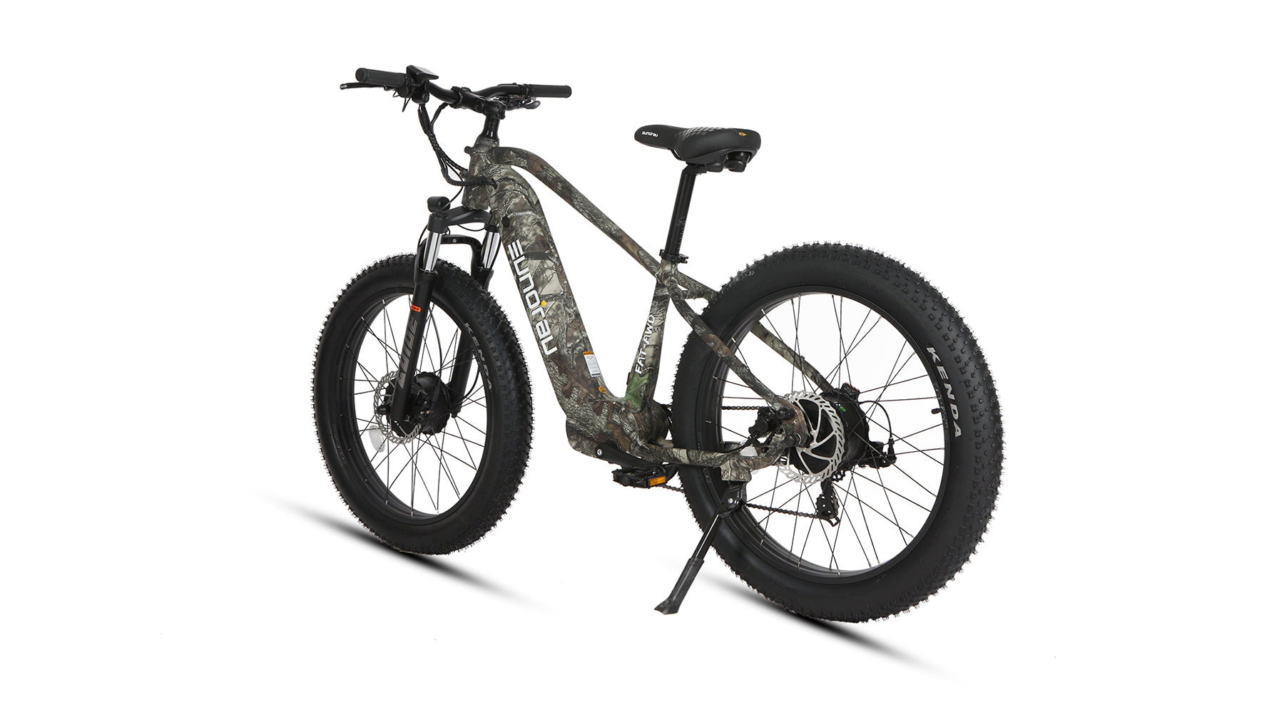 Eunorau FAT-AWD 2.0 All-Wheel-Drive Fat eBike – Maple – rear three-quarter view