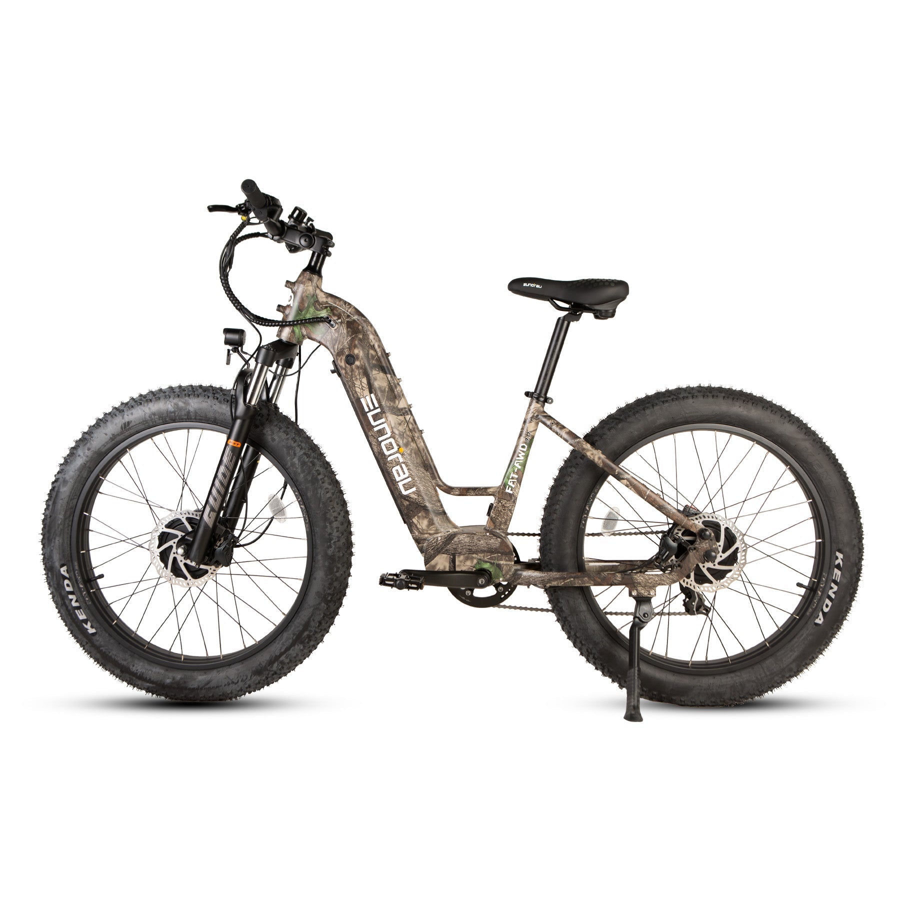 Eunorau FAT-AWD 3.0 All-Wheel-Drive Fat eBike – Maple – front three-quarter left view