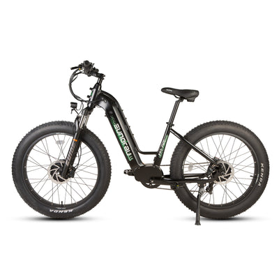 Eunorau FAT-AWD 3.0 All-Wheel-Drive Fat eBike – Raven – front three-quarter left view