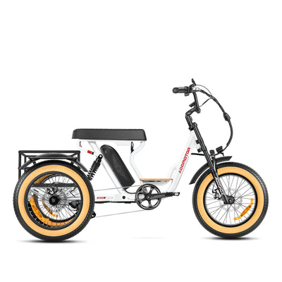 Addmotor Soletri II M-366X / Herotri II M-365X Full-Suspension eTrike — pearl white