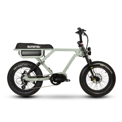 Eunorau FLASH 2.0 Mid-Drive Moto eBike – Lunar Dust – front three-quarter right view