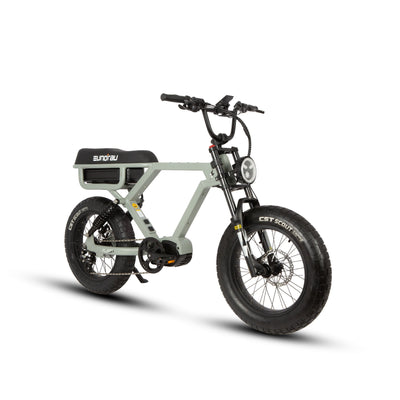 Eunorau FLASH 2.0 Mid-Drive Moto eBike – Lunar Dust – left side view