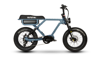 Eunorau FLASH 2.0 Mid-Drive Moto eBike – Moon Black – front three-quarter right view