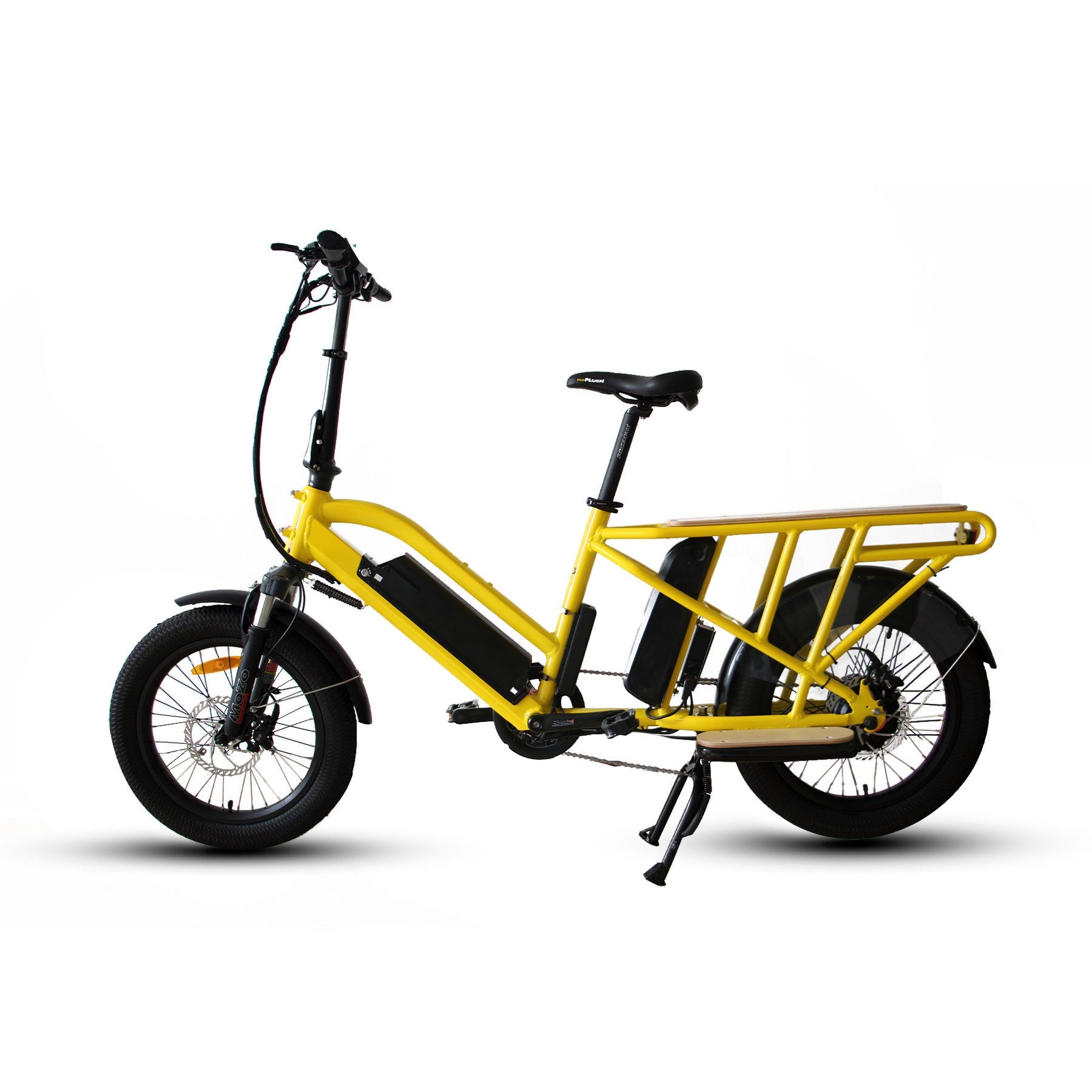 Eunorau G30-CARGO 2.0 Cargo eBike – Yellow – front three-quarter left view