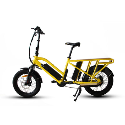 Eunorau G30-CARGO 2.0 Cargo eBike – Yellow – front three-quarter left view