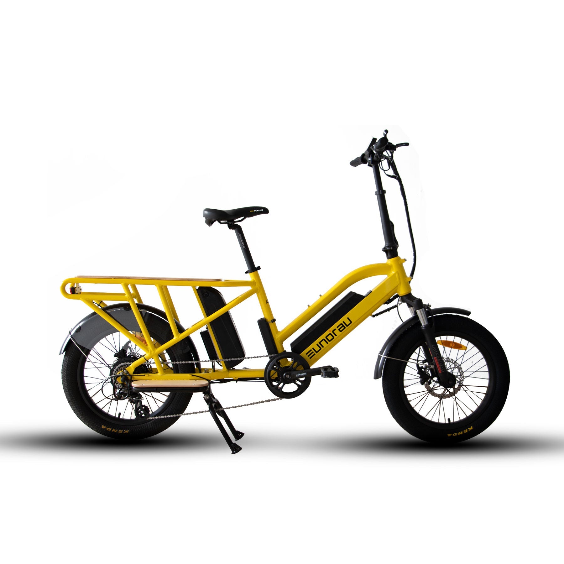 Eunorau G30-CARGO 2.0 Cargo eBike – Yellow – front three-quarter right view