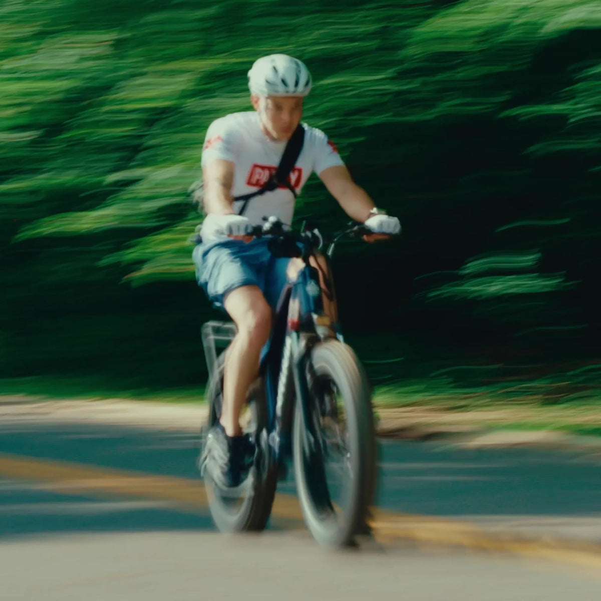 Rider on a Gemini on a forest road