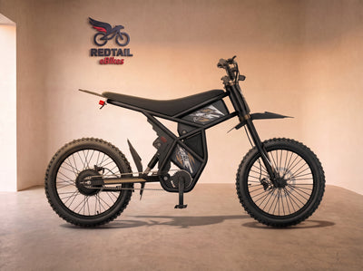 GT73 Pro Electric Motorbike, side profile in the Redtail eBikes studio