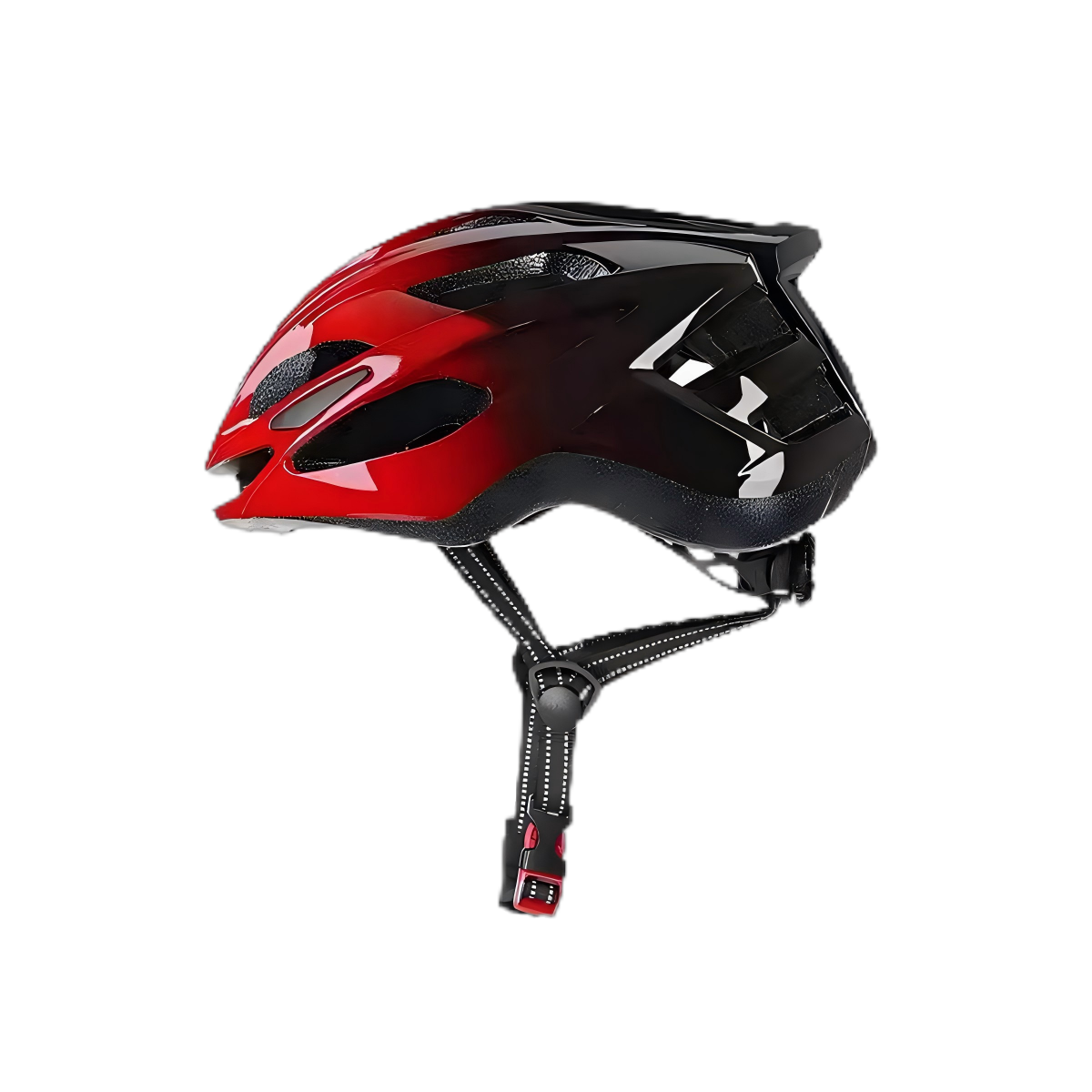 VTUVIA helmet, red and black, side view