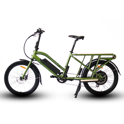 Eunorau MAX-CARGO 2.0 Cargo eBike – Green – left side view