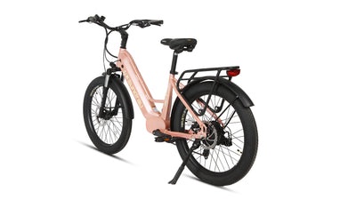 Eunorau META275 2.0 – Pastel Pink – rear three-quarter view