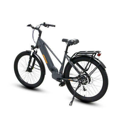 Eunorau META275 1.0 – Gray – rear three-quarter view