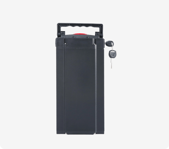 DWMEIGI MG1703 battery pack with its key, front view