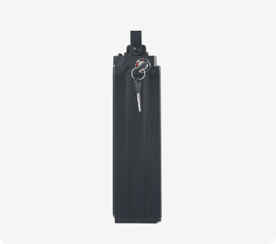 DWMEIGI MG1703 battery, side view with its key